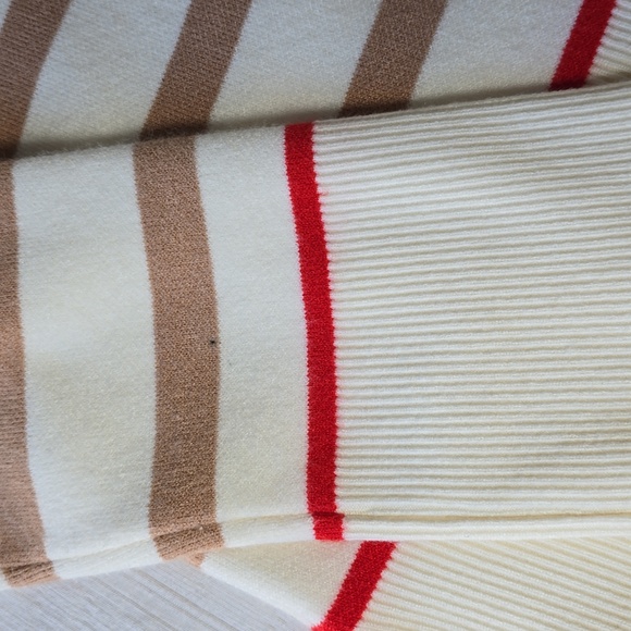 Tahari Striped Mock Neck Sweater 3/4 Sleeves Women' Size XS - Picture 13 of 15